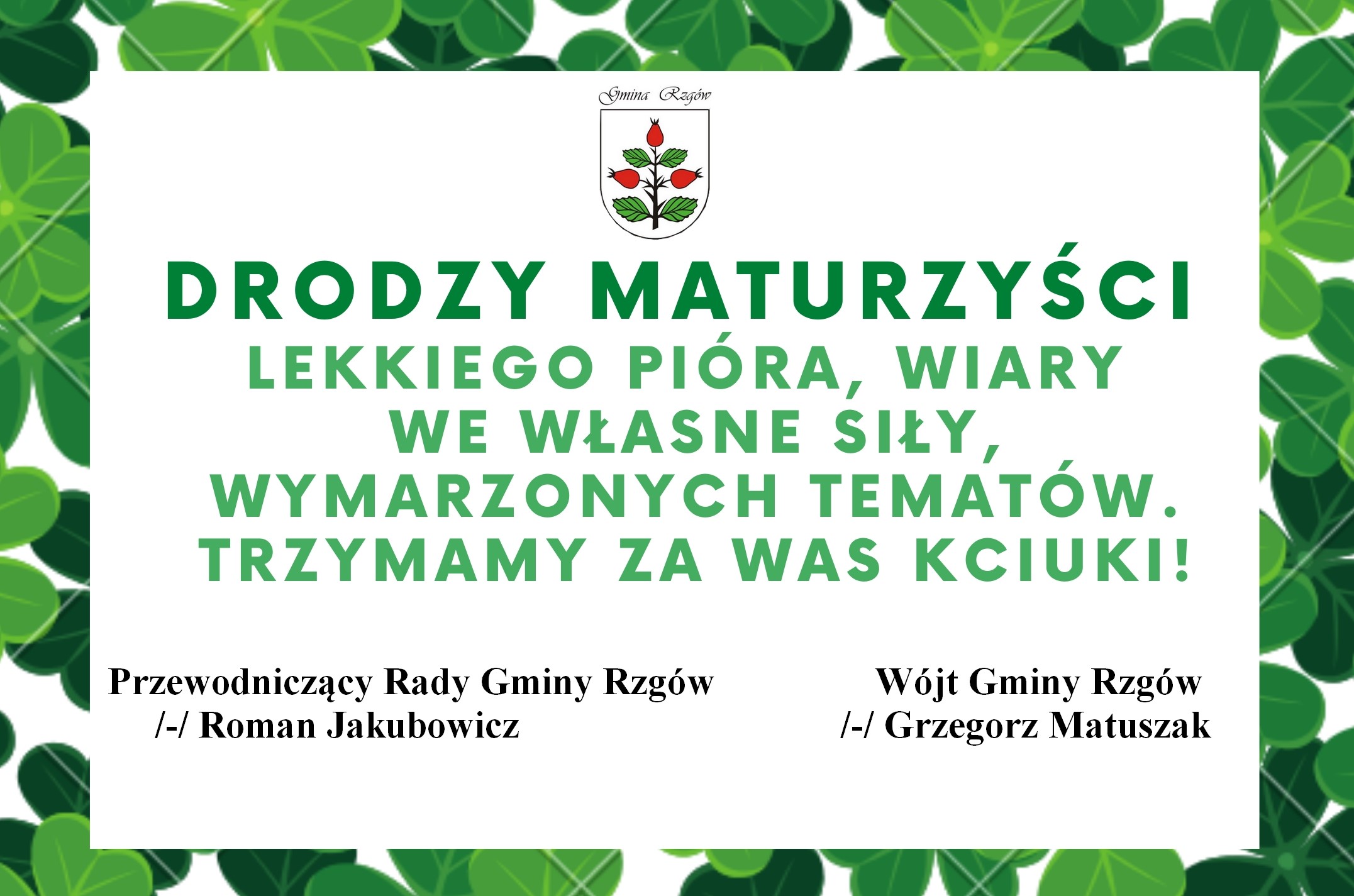 Powodzenia dla Maturzystw